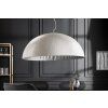 Moderní závěsná lampa Glow 70cm bílo stříbrná