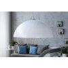 Moderní závěsná lampa Glow 70cm bílo stříbrná