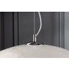 Moderní závěsná lampa Glow 70cm bílo stříbrná