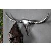 Extravagantní věšák Bull 100cm stříbrná