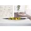 Moderní dekorační mísa na ovoce Leaf 80-15cm stříbrná