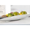 Moderní dekorační mísa na ovoce Leaf 80-15cm stříbrná