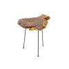 Masivní stolek Wild 40 cm teak a kovový rám
