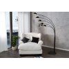 Moderní stojací lampa Five Lights 205cm černo/zlatá