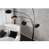 Moderní stojací lampa Five Lights 205cm černo/zlatá