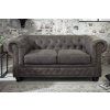 Luxusní sedačka Chesterfield 2 antická šeď 150cm