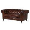 Luxusní kožená pohovka Chesterfield 180 cm