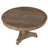Vintage masivní jídelní stůl Rustic kulatý 120cm