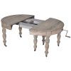 Stylový jídelní stůl Rustic kulatý rozkládací 125-319cm
