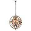 Luxusní kovový lustr Globe 78cm s krystaly