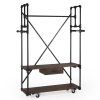 Luxusní industriální předsíňová stěna Percipo 188cm z masivu