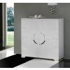 Designová moderní komoda Twito Circle bílá 120cm 4 dvířka