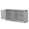 Designový příborník Grey Ariano 189cm se zrcadly