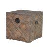 Stylová krychlová truhla Effect Wood 49cm