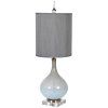 Elegantní stolní lampa z šedého skla Greyhill 87cm