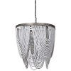 Luxusní korálkový lustr Lorena 65cm bílý