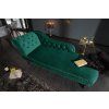 Elegantní Chesterfield lenoška v sametové zelené barvě