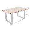 Industriální jídelní stůl Aero Mango 140cm masivní