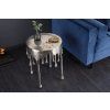 Designový příruční stolek Drop 51cm kovový stříbrný