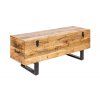 Dřevěná lavice/stolek s úložným prostorem Loft Mango 115cm industriální styl