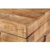 Dřevěná lavice/stolek s úložným prostorem Loft Mango 115cm industriální styl