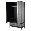 Luxusní Art-Deco šatní skříň Caitlin 217cm shagreen