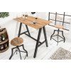 Industriální barový stůl Case 120cm dub masiv/kov