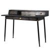 Stylový kovový psací stůl Denny Metal 120cm