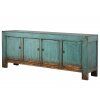Orientální příborník Hue Antique Turquoise 225cm tyrkys