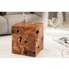 Stylová dřevěná stolička Woody 45cm čtvercová teak