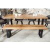Industriální jídelní lavice Aero Mango 170cm masivní