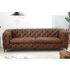 Luxusní chesterfield sedačka Modern Barock 240cm hnědá