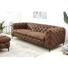 Luxusní chesterfield sedačka Modern Barock 240cm hnědá