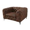 Luxusní chesterfield křeslo Modern Barock hnědé