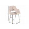 Designová jídelní židle Patty samet hořčičná žlutá