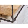 Odkládací stolek Scorpion 40 cm dubová deska kovová konstrukce