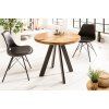 Luxusní industriální kulatý jídelní stůl Aero Mango 80cm z masivu
