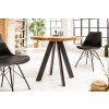 Luxusní industriální kulatý jídelní stůl Aero Mango 80cm z masivu