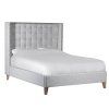 Designová čalouněná postel Silver Linen 150cm stříbrná