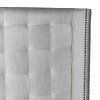 Designová čalouněná postel Silver Linen 150cm stříbrná