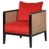 Designové křeslo Burnt Orange Rattan