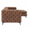 Luxusní rohová chesterfield sedačka Modern Barock 275cm hnědá