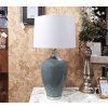 Luxusní keramická lampa 75cm vysoká ve světle modré barvě