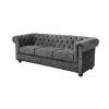 Elegantní sametová pohovka Chesterfield 205 cm