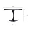 82474 7 luxusni jidelni stul brujo 120cm cerna v art deco stylu