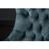 Luxusní jídelní židle Castle samet petrolej