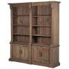 Luxusní knihovna Rustic 212cm z masivu, dvojitá