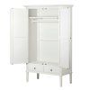 Venkovská šatní skříň White Ariano 110cm dvoukřídlá bílá