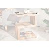 Moderní stolek S 60 cm mangové dřevo elegantní vzhled