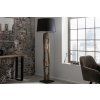 Stylová přírodní stojací lampa Barracuda 177cm černá